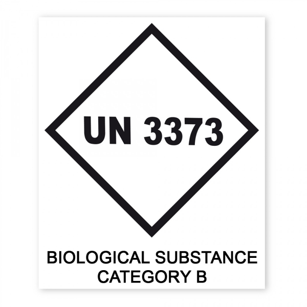 UN 3373 "Biological Substance, Category B" 150x180 mm