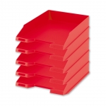 Briefkorb Ablagekorb classic rot 5-er Pack