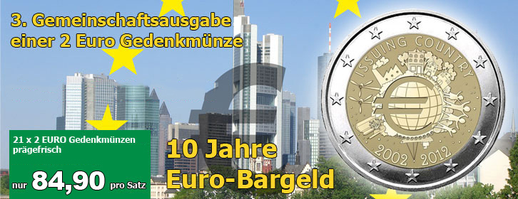 Gemeinschaftsausgabe 21 x 2 Euro Gedenkm&uuml;nze 2012