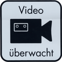 Hinweisschild "Video �berwacht"