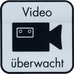 Hinweisschild "Video �berwacht"