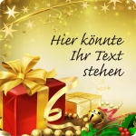 Weihnachtsetikett mit gro�em Geschenk und Ihrem gew�nschten Eindruck