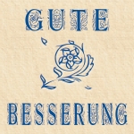 "Gute Besserung" - Geschenk-Aufkleber