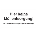 Hinweisschild "Hier keine M�llentsorgung!"