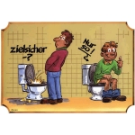 Toilettenschild - Hinsetzen - Kunststoff