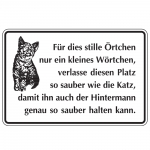 Toiletten-Schild "F�r dies stille �rtchen ..."