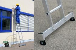 Industrie Anlegeleiter 6 Sprossen ca. 1,93mtr Nivello Traverse