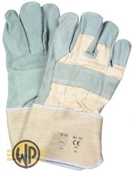 Arbeits-Handschuh grau Rindspaltleder 5-Finger Paar