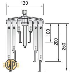 Abzieher-Set mit 9 Haken 1.07/AS-2 Spannw. 200mm