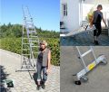 Mehrzweckleiter 3-teilig mit &acute;roll-bar&acute;- Traverse 3x7