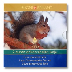 2 Euro Sonderm�nzenserie Finnland 2004 - 2009 mit Medaille im Bliester