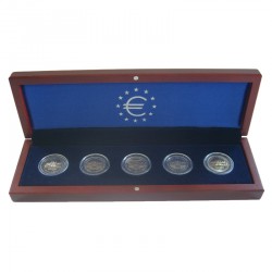 M�nzen-Etui mit Inhalt von 5x2 Euro Gedenkm�nzen - A-J -2007-Mecklenburg-Vorpommern