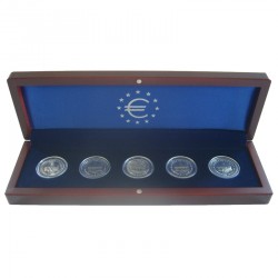 M�nzen-Etui mit Inhalt von 5x2 Euro Gedenkm�nzen - A-J -2009-Saarland