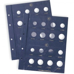 VISTA-M�nzbl�tter "Euro" neutral f�r je 2 Kursm�nzens�tze pro Blatt 2er-Pack