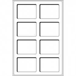 M�nztableau mit 8 F�chern f�r US-M�nzenkapseln, blau 2er-Pack