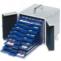 M�nzkoffer aus Aluminium, f�r 10 M�nzboxen MBS
