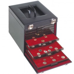 M�nzkoffer schwarz, f�r 10 M�nzboxen