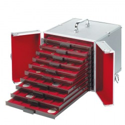 M�nzkoffer aus Aluminium, f�r 10 M�nzboxen