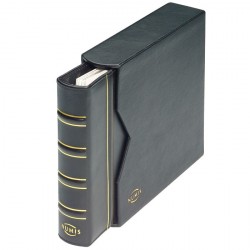 NUMIS Classic-Leder-Ringbinder, inkl. Kunstleder-Schutzkassette u.5 div. H�llen, schwarz