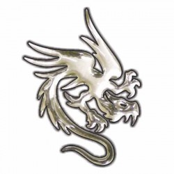 3D-Sticker XS - Drache fliegend