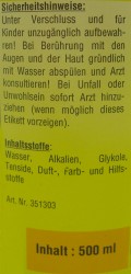 Kaminreiniger- Reiniger- Spray f�r Kamin und Ofen 500ml