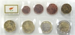Zypern Kursm�nzensatz 2009 - 1 Cent bis 2 Euro im Transportblister