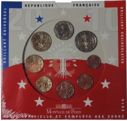 Offizieller Euro Kursm�nzensatz Frankreich 2010