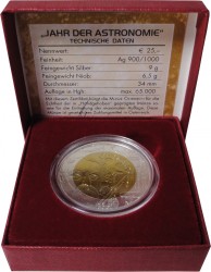 25 Euro NIOB-Gedenkm�nze �sterreich 2009 - Jahr der Astronomie hgh
