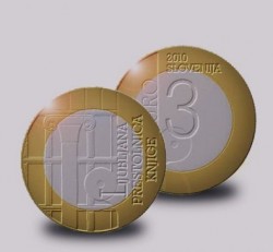 3 Euro Bimetallm�nze Slowenien 2010 "Unesco"