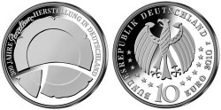 10 Euro Silberm�nze Deutschland 2010 - Porzellan-Herstellung pfr.