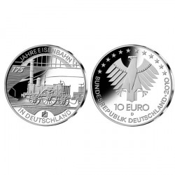 10 Euro Silberm�nze Deutschland 2010 - 175 Jahre Eisenbahn PP