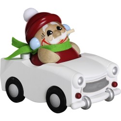 Kugelr�ucherfigur "Nikolaus im Trabi"