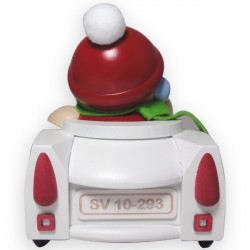 Kugelr�ucherfigur "Nikolaus im Trabi"