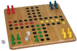 Brettspiele Ludo & Halma aus Bambus