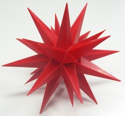 Herrnhuter Stern aus Papier ca. � 40 cm, rot