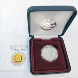 2 Euro Gedenkm�nze Belgien 2010 - EU Pr�sidentschaft PP im Etui