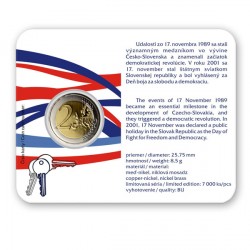 2 Euro Coincard Slowakei 2009 - Demokratie pfr.