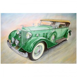 Poster Oldtimer Packard seitlich