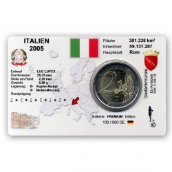 2 EUR limitierte Info-Coincard Italien 2005 - EU Verfassung pfr.