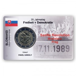 2 EUR limitierte Info-Coincard Slowakei 2009 - Freiheit und Demokratie pfr.