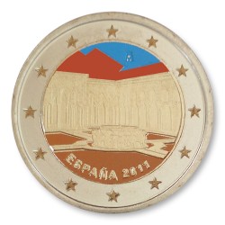 Farbige 2 Euro Sonderm�nze Spanien 2011 - Granada/Alhambra pfr.