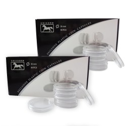 Unicorn 100er Pack M�nzkapseln Innendurchmesser 26 mm f�r 2 Euro M�nzen