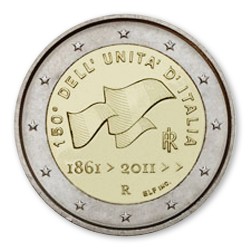 2 Euro Gedenkm�nze Italien 2011 - 150 Jahre Republik pfr.