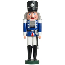 Nussknacker "Husar" ca. 50 cm in blau