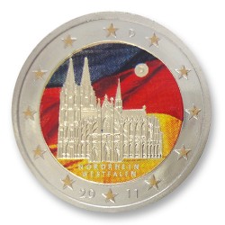 Farbige 2 Euro Sonderm�nze Deutschland 2011 - K�lner Dom pfr. D M�nchen