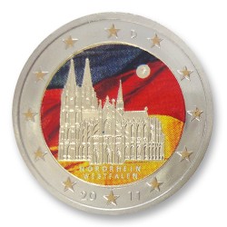 Farbige 2 Euro Sonderm�nze Deutschland 2011 - K�lner Dom pfr. G - Karlsruhe