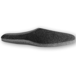 Filzpantoffeln in anthrazit mit Filzsohle Gr��e 37/38
