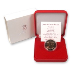 2 Euro Gedenkm�nze Monaco 2011 - Hochzeit F�rst Albert II. & Charlene ST im Etui