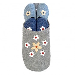 G�stepantoffeln "Blume" im 3-er Set