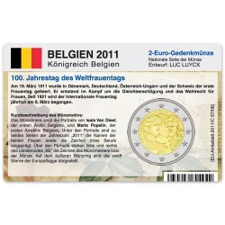 M�nzkarte f�r 2-Euro Gedenkm�nze Belgien 2011